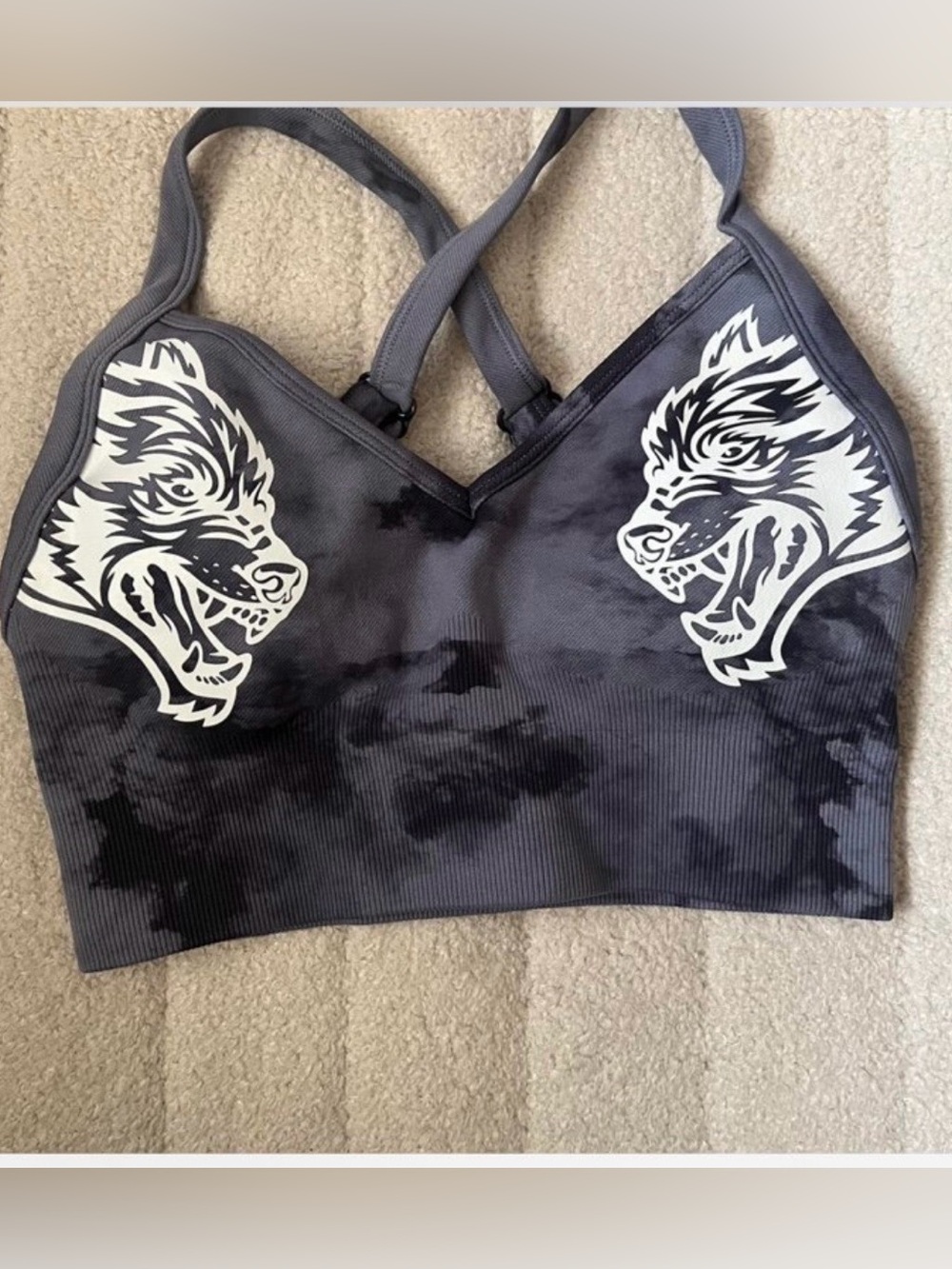 Darc Sport Bra with Wolf Graphics